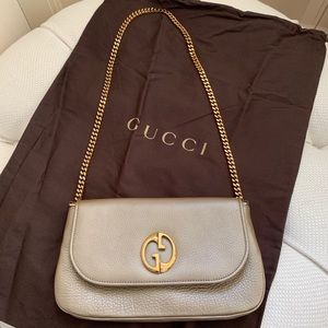 GUCCI Gold Metallic Shoulder Bag